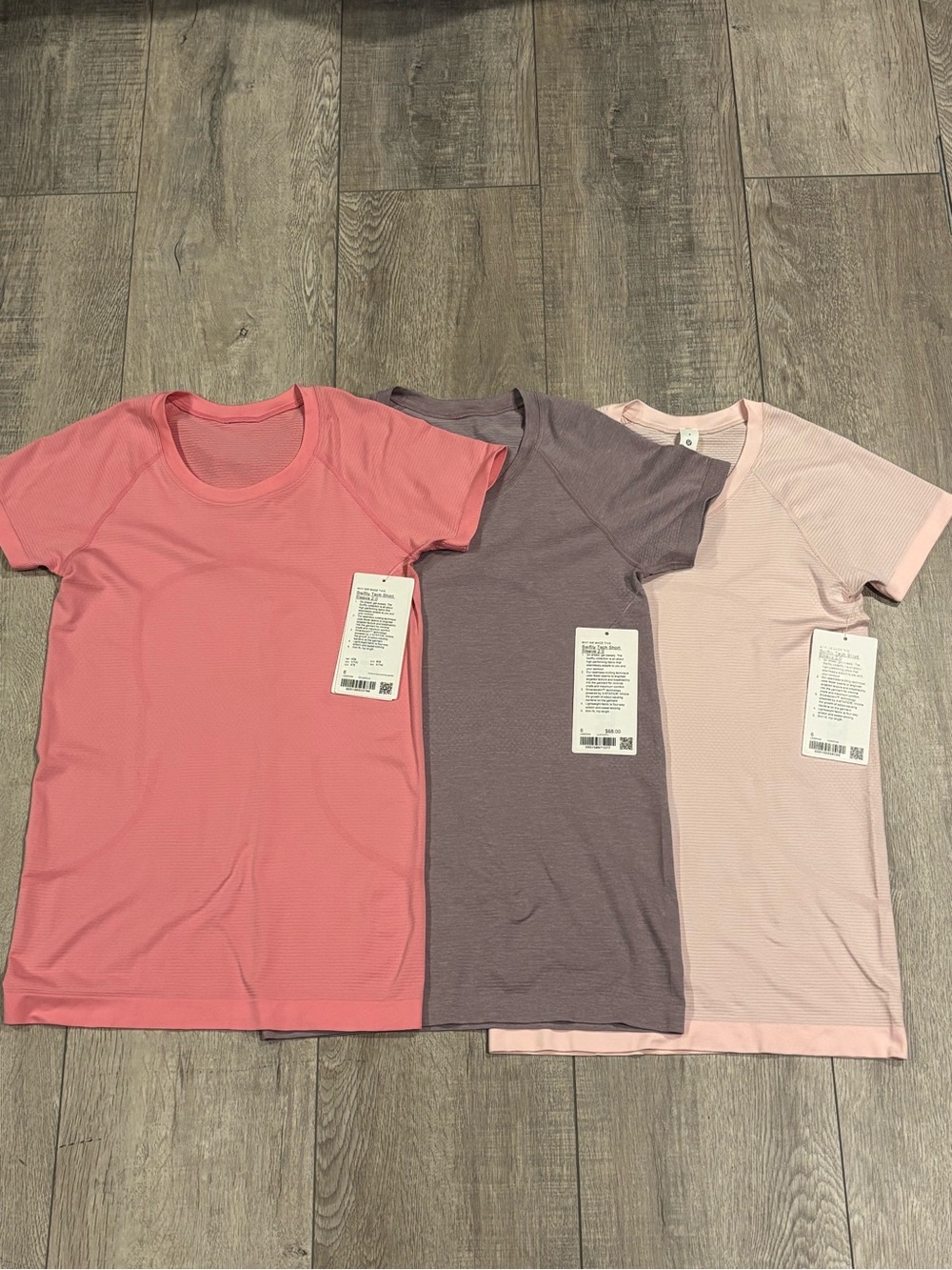 lululemon athletica Short Sleeve Crew Tee - Coral, Mauve, Light Pink